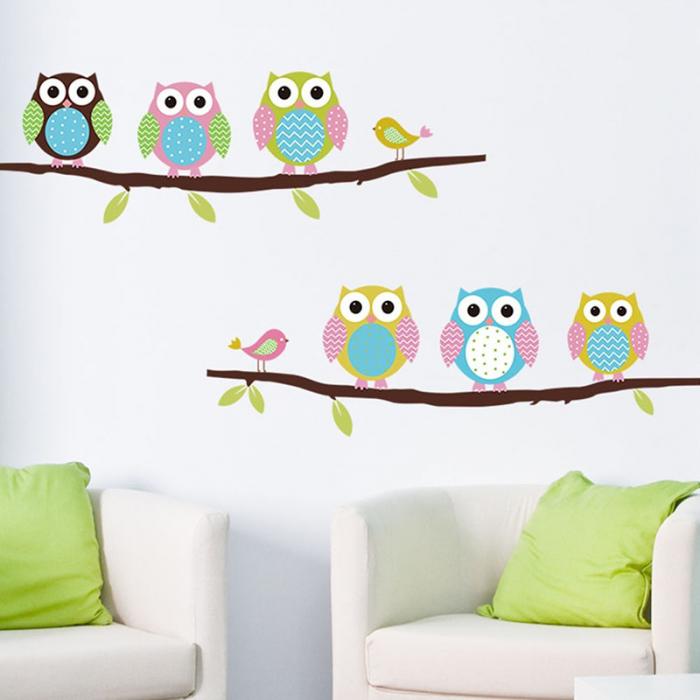 owls on tree wallpaper