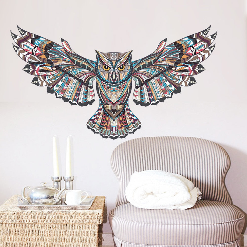 creative owl wall decal