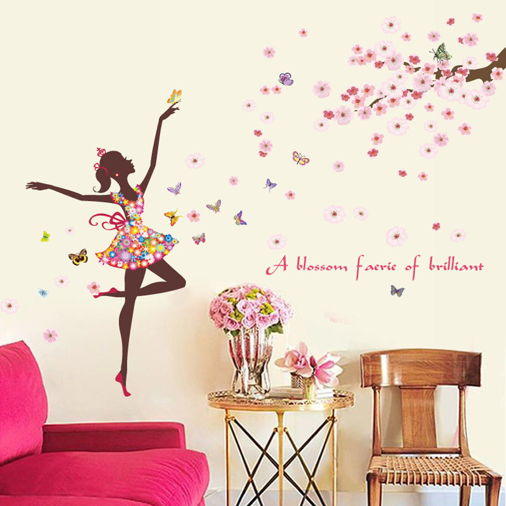 fairy flowers wall decals