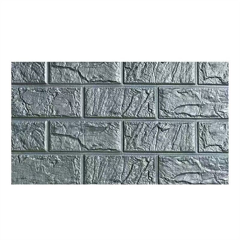 3d grey brick foam wall decals